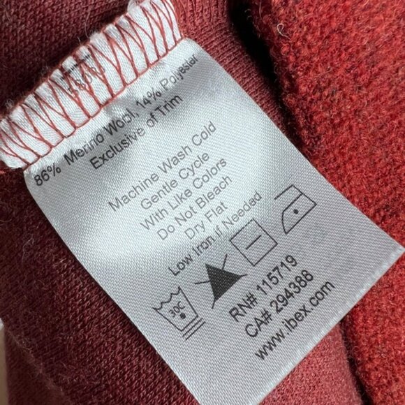 Ibex Merino Wool Half Zip Burnt Orange Mens Sweater Sweatshirt XL - Picture 3 of 4